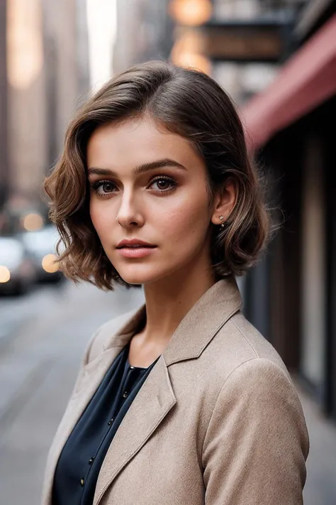 PaigeB_SoloTI_v1,
modelshoot, pose, (business suit, jacket,blouse,busy Manhattan sidewalk, looking at viewer, blurry background, bokeh, ID photo:1.3), serious look,
featuring vintage-inspired fashion with a touch of sophistication, contemplative and intros...