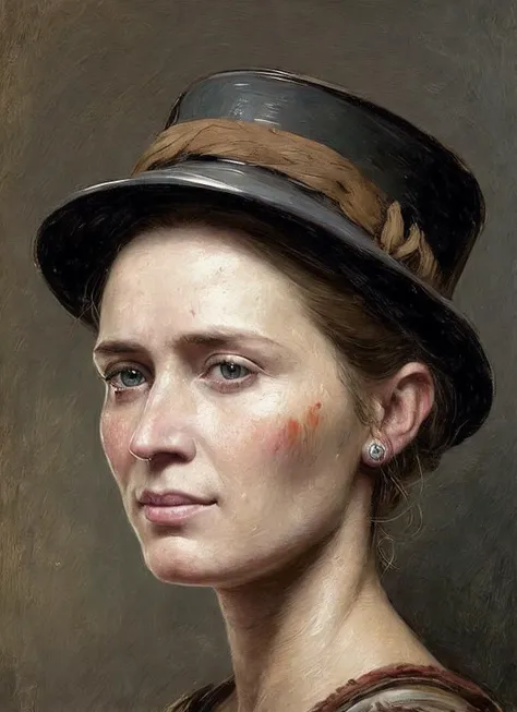 a portrait of sks woman coal miner in 19th century, beautiful painting with highly detailed face by greg rutkowski and magali villanueve, <lora:locon_emily_v1_from_v1_64_32:1.3>