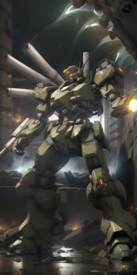 ((masterpiece)),(MRS:1.5), a (((heavy mech))) with massive and strong design, glowing eyes, full body, highly detailed,(heroic parts:0.5),(military parts:1.5), (dynamic pose:1.2),(highly detailed full armor:1.2), (battlefield:1.2), explosion, stray bullet,...