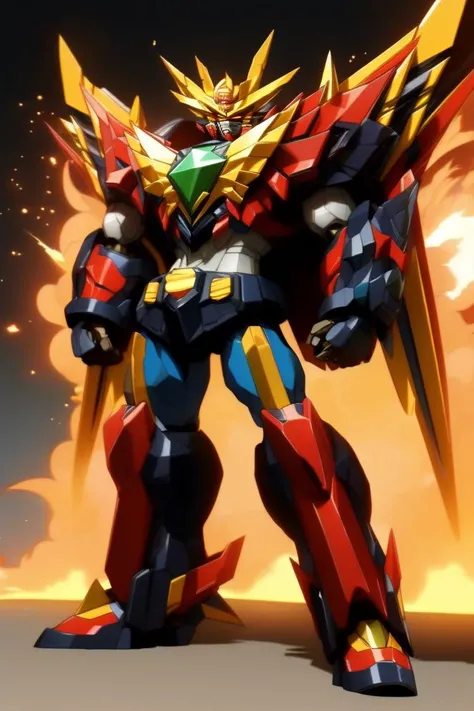 ((masterpiece)),(SRS), a (((super robot mecha))) with sleek and menacing design, glowing eyes, full body, highly detailed, (military parts), mechanical parts, robot joints,<lora:srd_v3_5d:0.8>