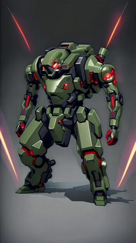 ((masterpiece)), MRS, heavy mech with massive and strong design, red glowing eye, highly detailed, heroic parts:0.5 , military parts, dynamic pose, highly detailed, full armor, <lora:srd_v2_5:0.8>,  <lora:gttk_20230714143051:0.5>