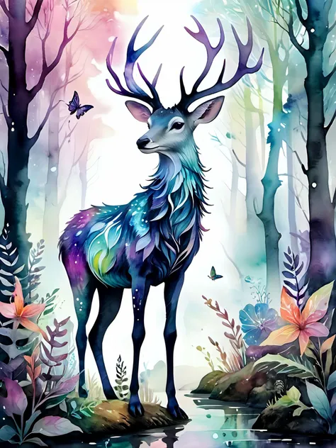  (Enchanting forest vibes) (Venturing into the ethereal Feywild) (Amidst fey creatures and illusions)  

Forget everything you think you know. This animal will live with you forever in your dreams.

soft watercolor, vivid colors,   