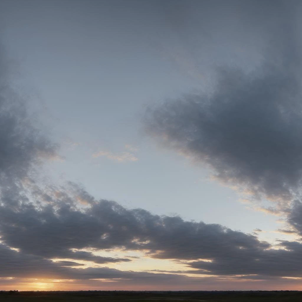 araffes in a field with a cloudy sky and a few clouds