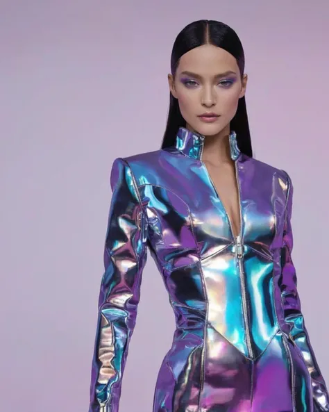 holographic haute:0.4, data-driven diva:0.3, glitched elegance:0.3, cyber-couture revelation:0.4<lora:M_Fashion:1.0>