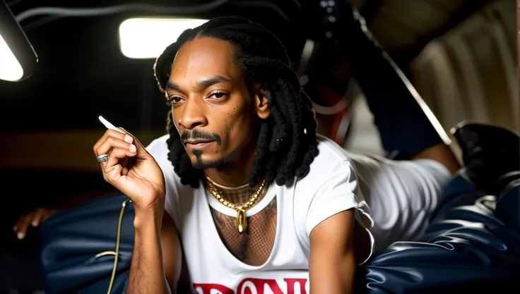 . snoop dog in a Pulp Fiction Film. Ultra hd, high res photo, portrait photo, Annie Liebovitz, studio lighting, ultra realistic, 8k, detailed