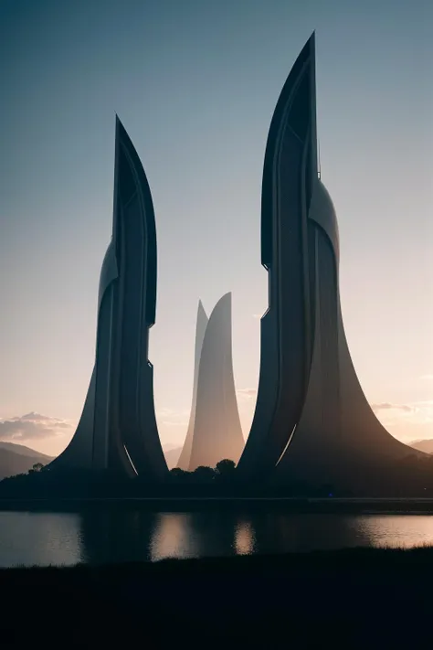 a close up of a statue of a person standing in front of a body of water