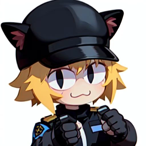 solo,(necoarc face:1.4),police uniform,white background, <lora:necoarcv101-15:0.55>