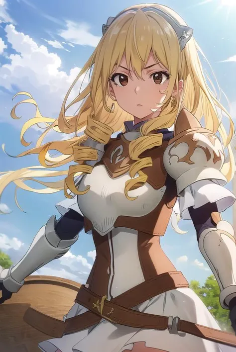 bozescopalesti, <lora:bozes co palesti s1s2-lora-nochekaiser:1>,
bozes co palesti, long hair, blonde hair, (brown eyes:1.5), drill hair,
BREAK skirt, gloves, cape, armor, shoulder armor, gauntlets, jewelry, earrings, breastplate,
BREAK outdoors, forest, na...