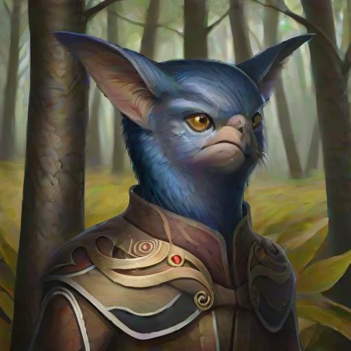 masterpiece,detailed forest backround,mammalian race,solo,looking at viewer,1boy,yellow eyes,male focus,armor,no humans,bird,animal,animal focus,beak
,<lora:Stellaris_Avatar_Portriats_XL8:0.8>