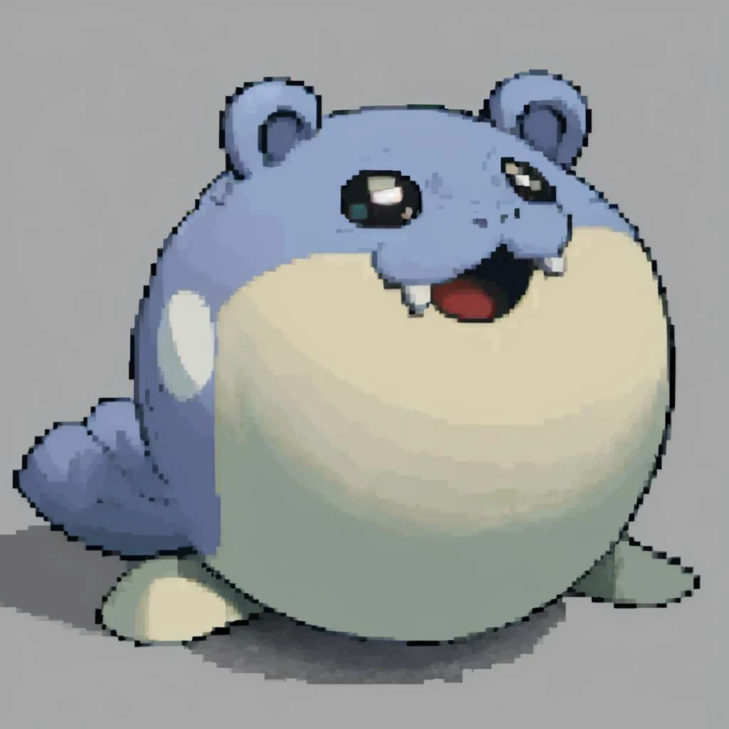 masterpiece, best quality, solo, looking at viewer, <lora:CPS3_Fp:0.8>, simple background, , <lora:Spheal_Fp:1>, sphealpk, no humans, pokemon (creature)