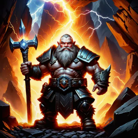 hyper detailed masterpiece, dynamic, awesome quality, male  dwarf, dwarf, short-statured humanoid being, 3 to 4 feet tall, skilled craftsmen,expertise in mining and blacksmithing, resilience, determination, fantasy, transparent,fresh,wildlife habitat,expre...