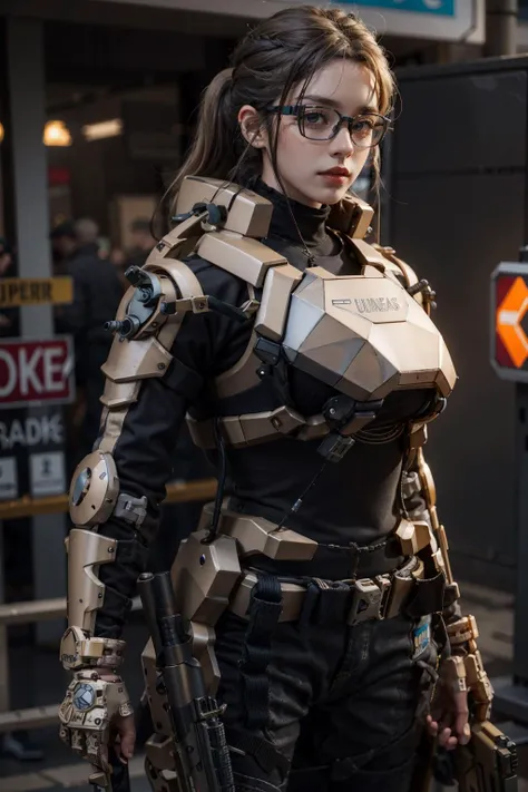 Individual soldier exoskeleton armor suit