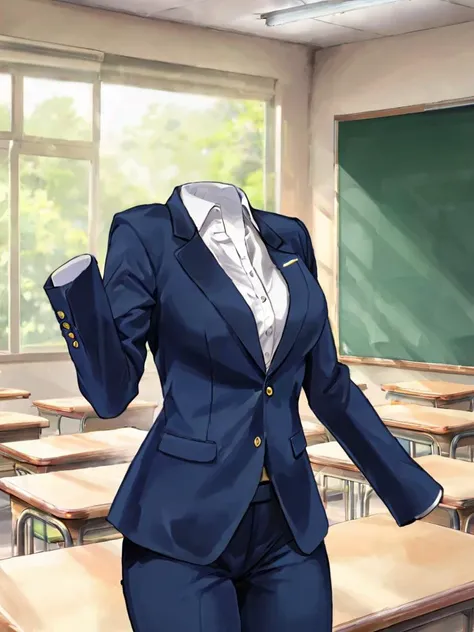 <lora:xl_Invisible person-000022:1>,Invisible person,blazer,classroom,, masterpiece,best quality