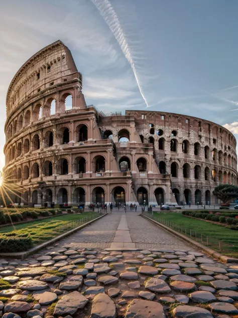 a view of the colossion in rome