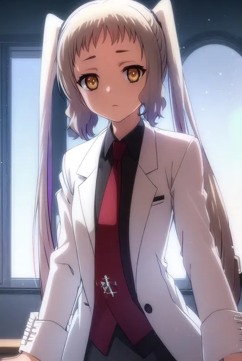 korewaariel, <lora:korewa ariel s2-lora-nochekaiser:1>,
ariel, long hair, twintails, (brown eyes:1.5), white hair,
BREAK necktie, red necktie, labcoat, (white labcoat:1.5), shirt, black shirt, collared shirt,
BREAK indoors, classroom,
BREAK looking at view...