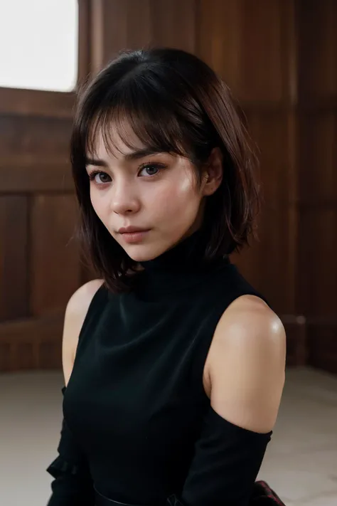 A stunning intricate full color portrait of yuzumiShin1, wearing a black turtleneck, epic character composition, by ilya kuvshinov, alessio albi, nina masic, sharp focus, natural lighting, subsurface scattering, f2, 35mm