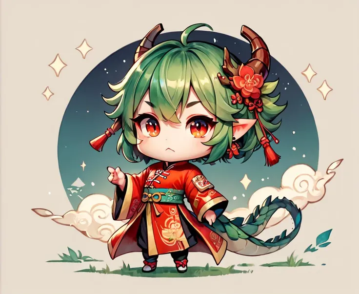 LunarChibiDragon,<lora:lunar_chibi_dragon_pony:0.6>,
score_9,score_8_up,score_7_up,score_6_up,score_5_up,
solo,1girl,chibi,humanoid,green hair,red eyes,chinese traditional clothes,night backround,