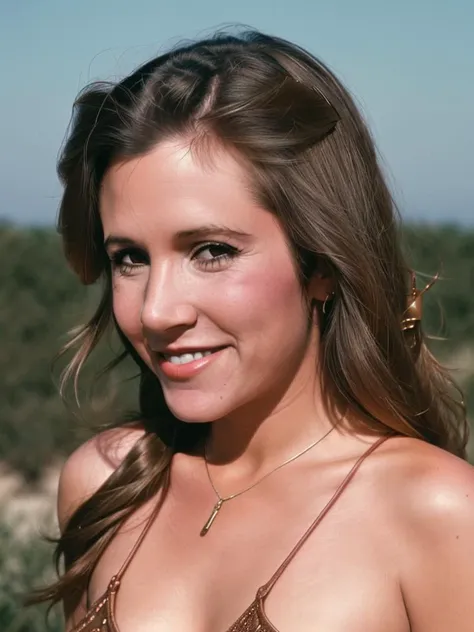 a close up of a woman in a bikini posing for a picture