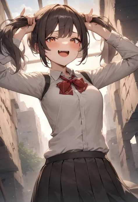 1girl, <lora:sdxl2-flat2-512b:-1>,medium breasts,school uniform,
bunching hair,<lora:bunchinghair_XL_v1:0.8>
ceiling, cinematic angle, looking at viewer, smug face, roads in the ruin, open mouth,
masterpiece, best quality, very aesthetic, absurdres