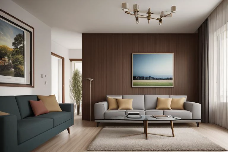 a close up of a living room with a couch and a table