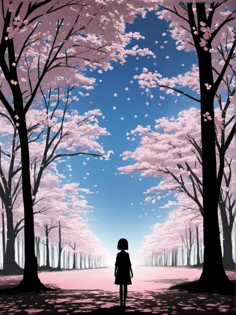 (cherry blossoms:0.93), (solo:0.90), (silhouette:0.84), (tree:0.84), (1girl:0.80), (sensitive:0.71), (sky:0.65)
 Made with ONE FOR ALL checkpoint by Chaos Experience @ https://civitai.com/user/ChaosExperience/ 