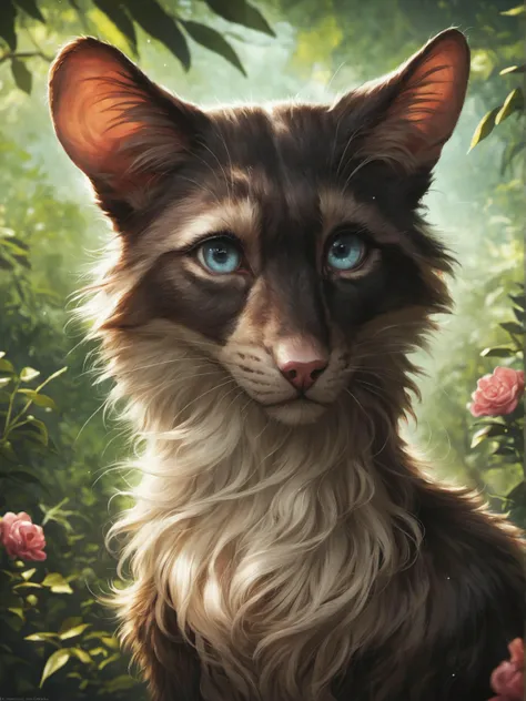 score_9, score_8_up, score_7_up, score_6_up, score_5_up, score_4_up, extremely detailed, furry, beautiful mouse woman, detailed fur, curly hair, realistic, extremely detailed, beautiful icy blue eyes, long eyelashes, beautiful lush garden background, night...