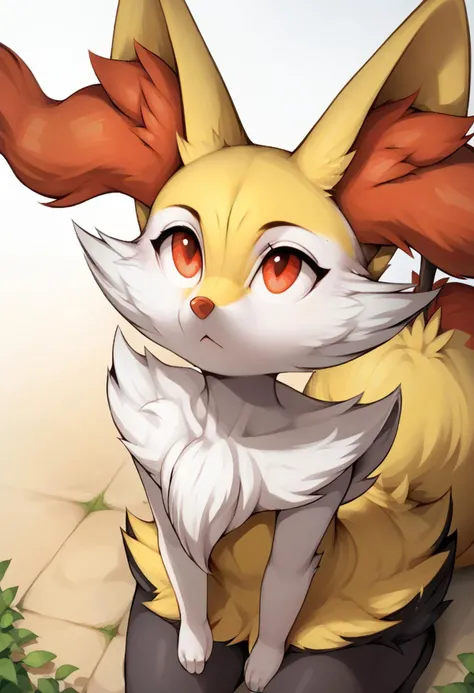 score_9, score_7_up, 
solo, 1girl, braixen, pokémon (creature), furry, tuft, red eyes, (cute:0.6), 
looking up, 
Expressiveh,