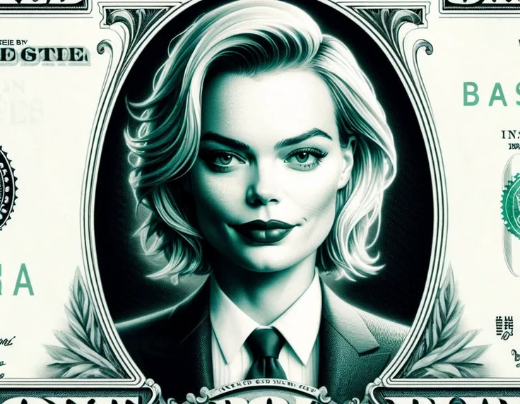 a close up of a dollar bill with a woman in a suit on it