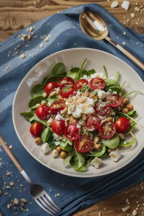 a close up of a plate of salad with tomatoes and cheese