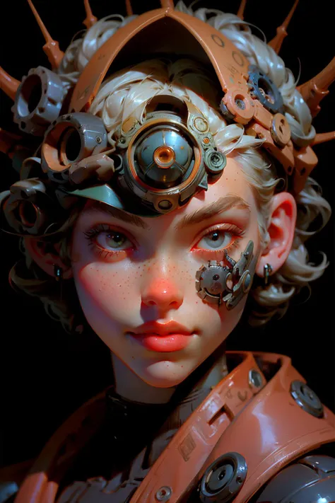 1girl ,futubot , cyborg
closeup,
eyeshield, 
steampunk
clockwork
street, lamp
by Gerald Brom. Wayne Barlowe
   <lora:Futuristicbotv.2:1>