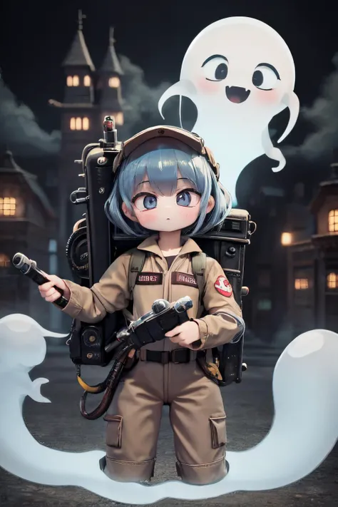 (masterpiece, best quality;1.3), extremely detailed ,ultra detailed, 1girl, solo, 
<lora:Ghostbuster:0.7>ghostbuster uniform,protopack, 
GHOST TOWN, newyork city,