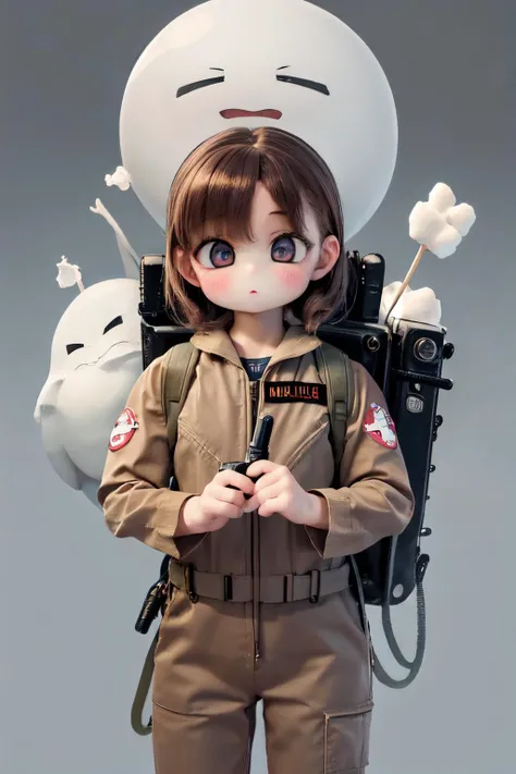 (masterpiece, best quality;1.3), extremely detailed ,ultra detailed, 1girl, solo, 
<lora:Ghostbuster:0.8>ghostbuster uniform,protopack, 
WITH Marshmallow Man