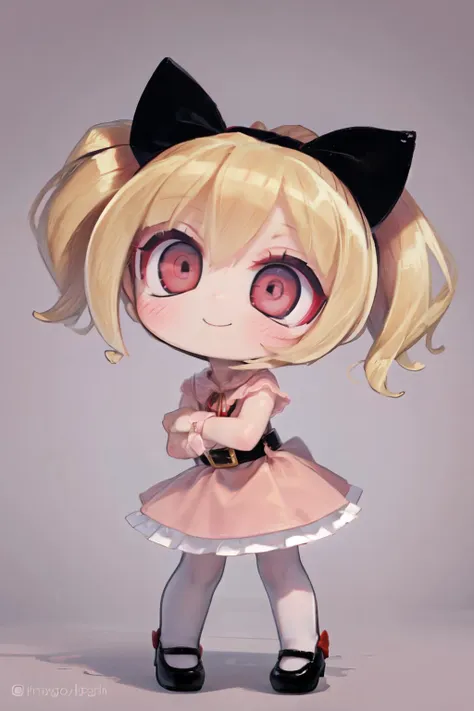 a cartoon girl with a cat ears and a dress