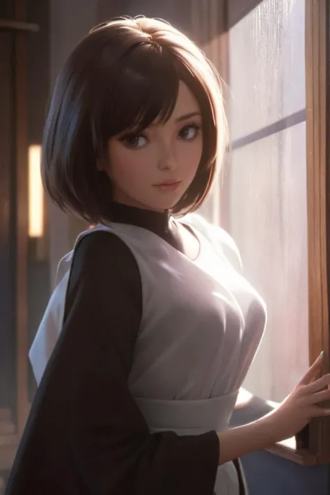 realistic portrait of a beautiful female jointed wooden doll, art by ilya kuvshinov and wlop and and ilya kuvshinov and artgerm, intricate, epic lighting, cinematic composition, hyper realistic, 8k resolution, unreal engine 5, raytracing, ultraviolet color...