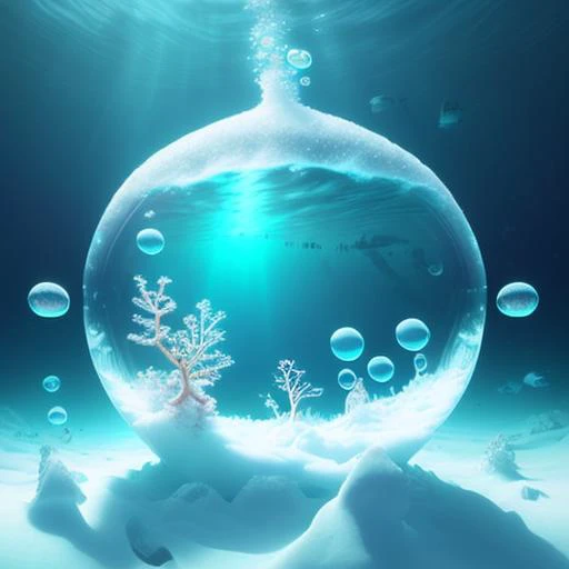 bubblerealm  <lora:bubblerealm_model:0.75> underwater snow