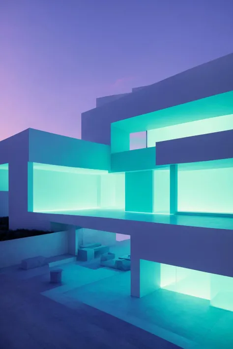 <lora:Mr_Mc_BokK_V1:0.5>, James Turell,architecture,Glowing Clothing,Residential houses