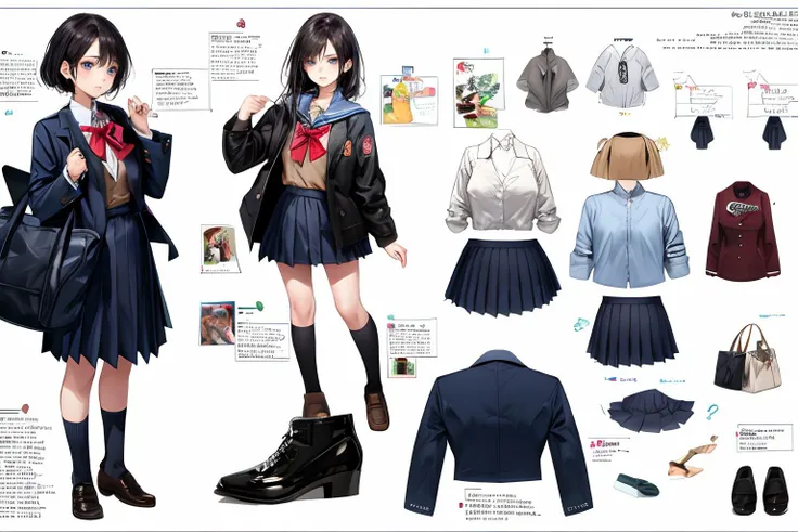 girls, school uniform, girls mind map, fashion magazine