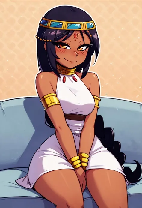 score_9, score_8_up, score_8, medium breasts, (curvy), cute, eyelashes,       BREAK, ,  <lora:Serket_Takatsu_v2:0.7>, zzSerket, black hair, dark skin, large breasts, dress, bare shoulders, jewelry, very long hair, bracelet, single braid, circlet,, BREAK, 
...