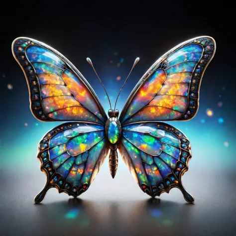 fantasy style colorful butterfly,photograhpic,realistic,bokeh,highly detailed,absurdres details,ral-opal,<lora:ral-opal-sdxl:0.8>,<lora:add-detail-xl:1>,<lora:cyborg_style_xl-alpha:1>,