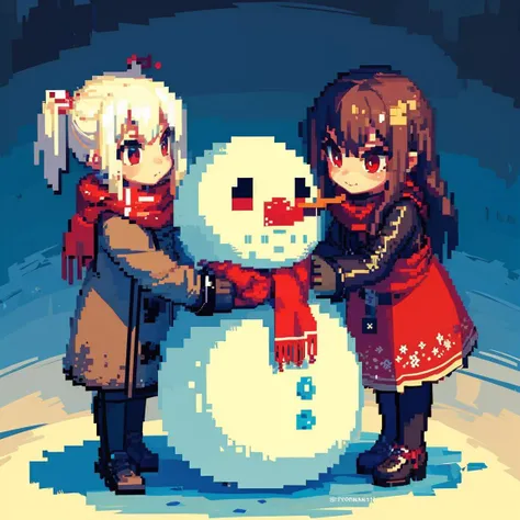 Pixel Snowman Suit (Dungeon Fighter Online) DNF大头像素雪人套装表情包