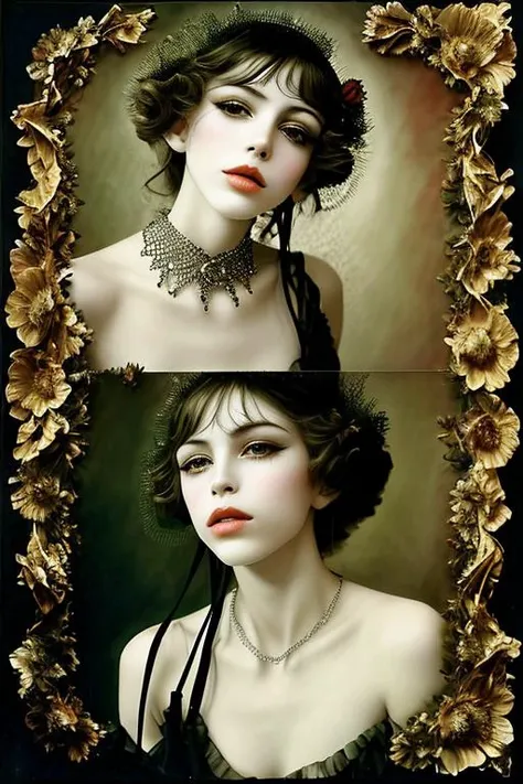 A radiant creation by irina ionesco portraying a a Graceful young lady looking like elearob1