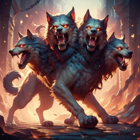 three wolfs running through a forest with glowing eyes