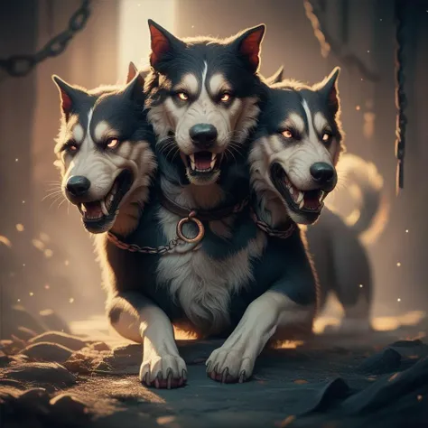 three dogs are running in the woods with their heads turned