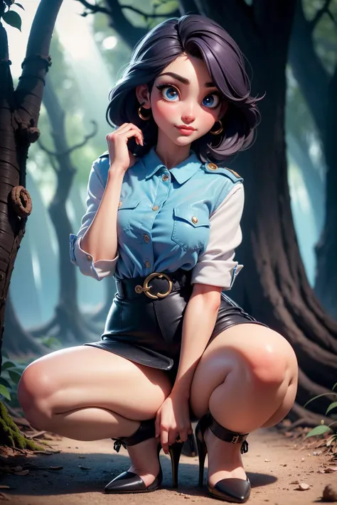 3dmm style,(masterpiece, top quality, best quality,(8K, HDR, highres), ((((hyperrealism, masterpiece, best quality, ultra highres)))), (pin light, cinematic light), (hyper detail, finely detailed), (((1girl))), A beautiful forest stretching beneath a sky a...