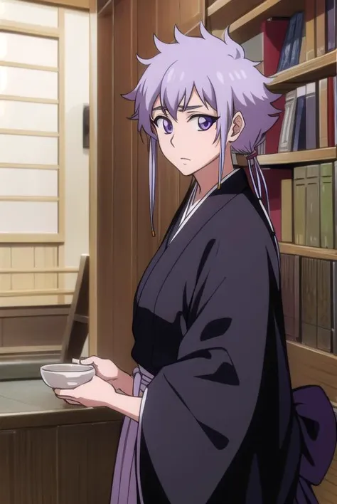 isanekotetsu, <lyco:isanekotetsuv2-lyco-nochekaiser:1>,
isane kotetsu, short hair, braid, purple hair, (purple eyes:1.1), hair braid,
BREAK long sleeves, japanese clothes, kimono, haori, black kimono, hakama, black hakama,
BREAK indoors,
BREAK looking at v...