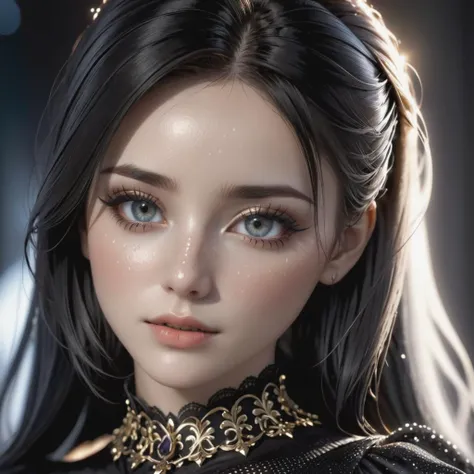 close-up shot, woman, gothic make-up, detailed skin, light freckles, shallow depth of field, shiny, shiny hair, shiny skin, shiny clothes, <lora:offset_0.2:.25>, best quality, masterpiece, HDR, 8K, UHD, soft lighting, crisp, clear, clean, highly detailed, ...