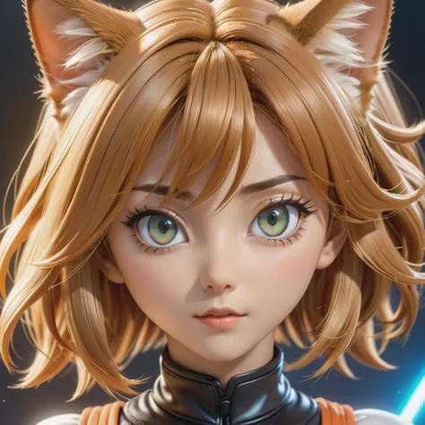 a 1990s anime sci-fi kooky cat female, full detailed eyes, action pose, Toriyama, Miyazaki, cartoon,, best quality, masterpiece, HDR, 8K, UHD, soft lighting, crisp, clear, clean, highly detailed, detailed eyes