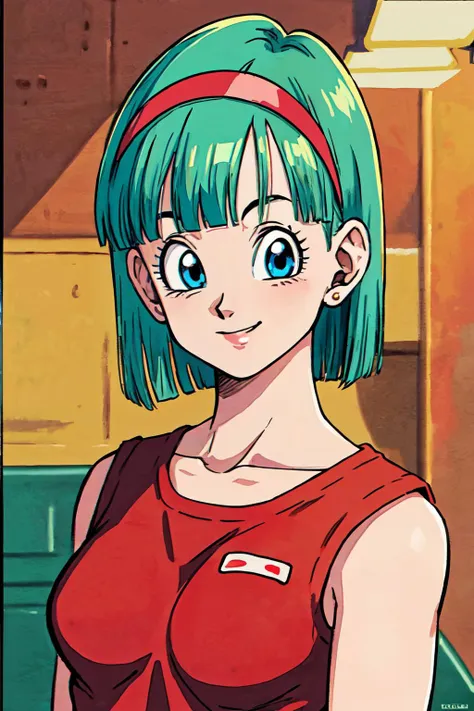 a close up of a cartoon of a woman with green hair