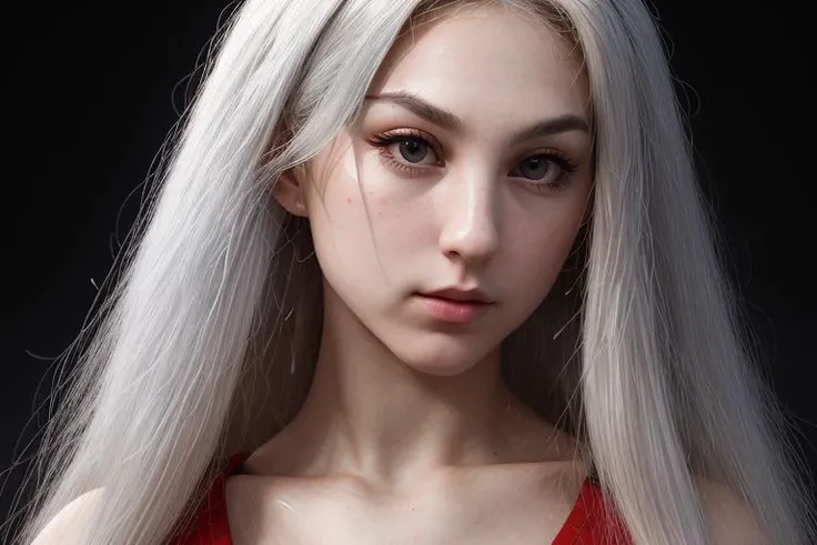 portrait of DEN_skylor_voxeMK3 headshot, silver hair, plain black background, shadows, 1girl, solo, plain red top, dramatic lighting,
photorealistic, high detail, <lora:epi_noiseoffset2:1>, detailed skin, texture, 8k, high res, intricate,