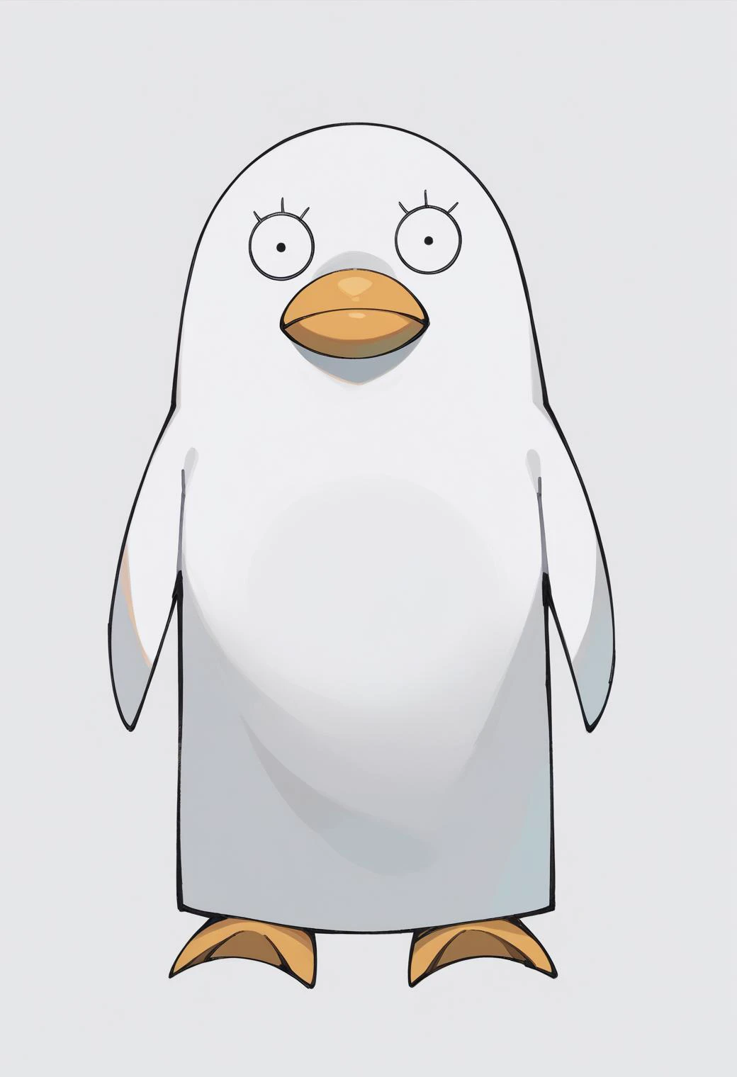 a cartoon penguin with a big nose and a big nose